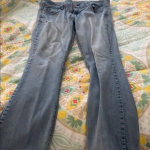 American eagle stretch light blue jeans